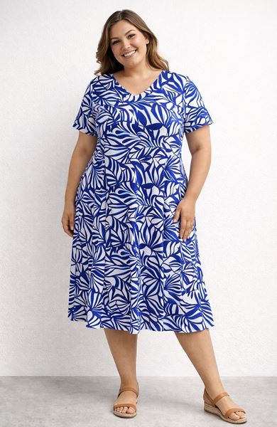 Picture of PRINTED DRESS STRETCH A LINE